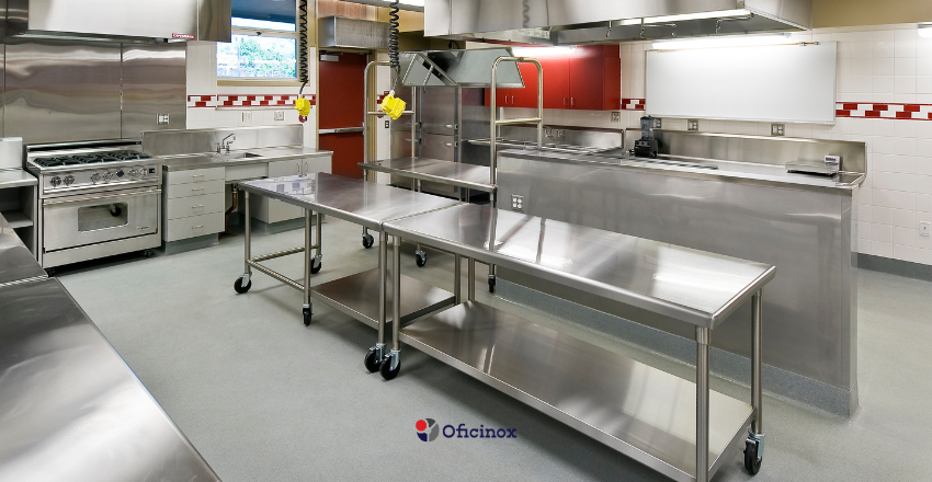 8 Modelos de Bancadas de Aço Inox para Cozinhas Industriais 1 conheça nossos modelos de bancadas para cozinha industrial
